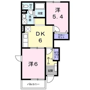 プチヴェール【1階】の間取り