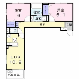 エテルノ泉南馬場【1階】の間取り