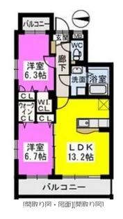 クレールブラン【2階】の間取り