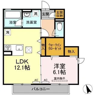 メイ ソレイユ【1階】の間取り