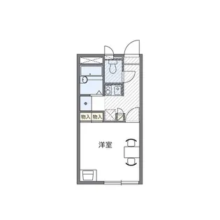 レオパレスアイーダ【1階】の間取り