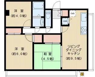 市谷台マンション【2階】の間取り