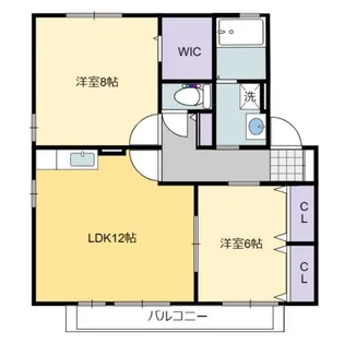 グランパルク大坪 B【1階】の間取り