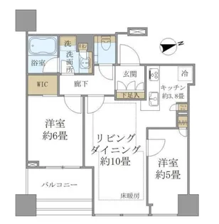 白金ザ・スカイ East【19階】の間取り