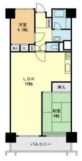 行徳ハイム1号棟【4階】の間取り