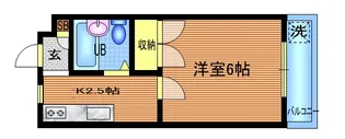 サンライズ須崎【4階】の間取り