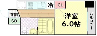 エグゼ弁天町【7階】の間取り