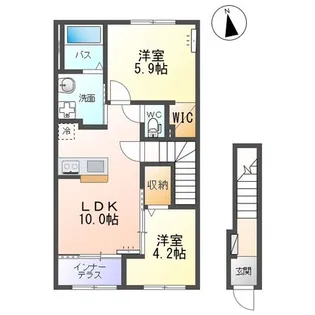 メゾンドフルール【2階】の間取り