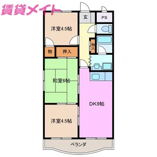 大木マンションA棟【1階】の間取り