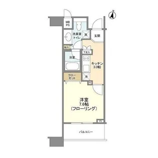 HF白金高輪レジデンス【4階】の間取り