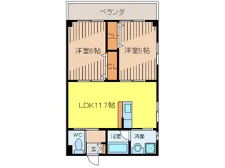プリムローズ・ミオナ【4階】の間取り