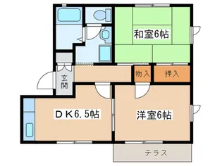 ファミ-ルナルセD【1階】の間取り
