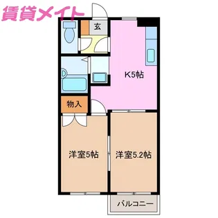 コーポなぎさ【2階】の間取り