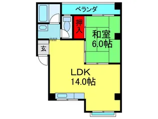 マンションレックス【1階】の間取り
