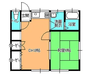 里コーポ【2階】の間取り