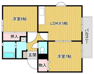 サンガーデン倉敷 E【2階】の間取り