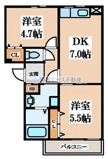 カトル・セゾン【2階】の間取り
