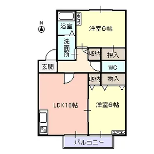 セジュール ベルリラB【1階】の間取り