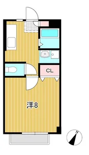 サニーハイツB【2階】の間取り