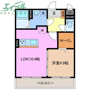 マリアロッソ富田【2階】の間取り