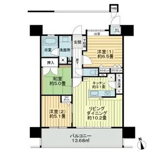 プレミスト西ノ内【4階】の間取り