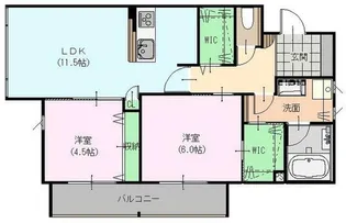 グランバリュー大清台【3階】の間取り