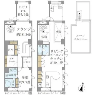 広尾Quartoの間取り