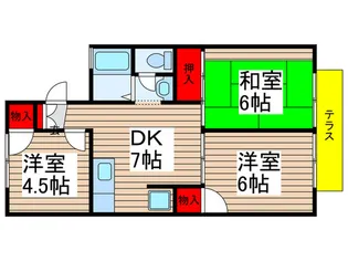 メゾンオラシオン【1階】の間取り