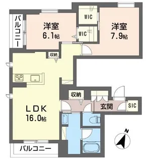 ソプラ クリザンテーモ【3階】の間取り