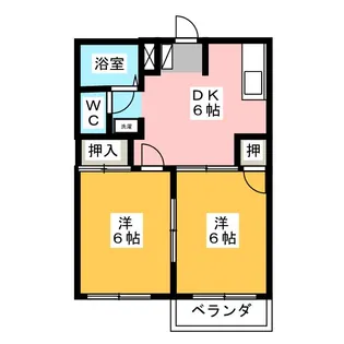 リバーサイド小川 B棟【2階】の間取り