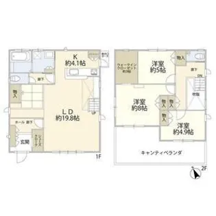 愛知県豊田市九久平町薬師【一戸建】の間取り