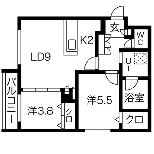 ONE-kikusui【4階】の間取り