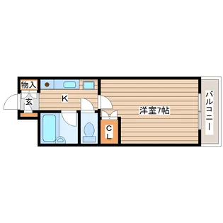 ダイアパレスヒルズ台原【2階】の間取り