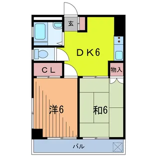 亀有中川マンション【4階】の間取り