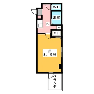 クレア清水【3階】の間取り