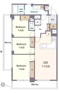 ハイネス中野【5階】の間取り