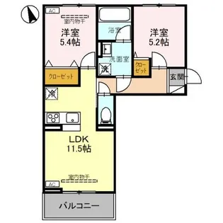ロータスシャトー【2階】の間取り