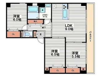 清和荘マンション【3階】の間取り
