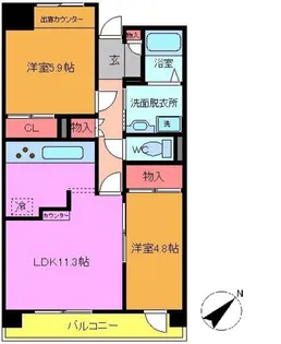 アポロハイツ【2階】の間取り