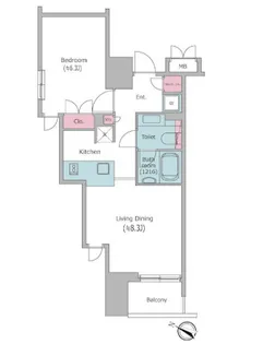 東京都文京区本駒込3【マンション】の間取り