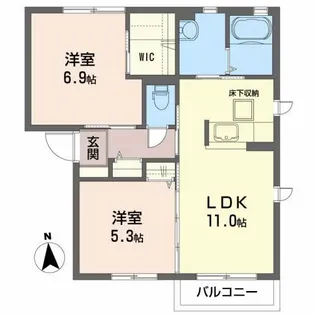 シャーメゾン堀口A【1階】の間取り