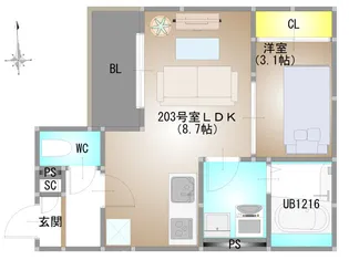 REGALEST 下伊福本町IV【2階】の間取り