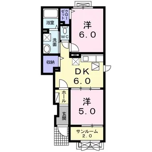 新潟県見附市本所1【アパート】の間取り