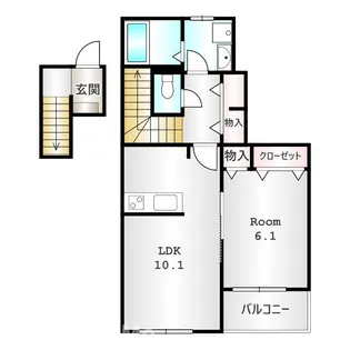 群馬県高崎市島野町【アパート】の間取り