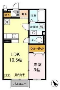 メゾン・ド・グリシーヌ【2階】の間取り