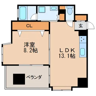 カスタリア伏見【4階】の間取り
