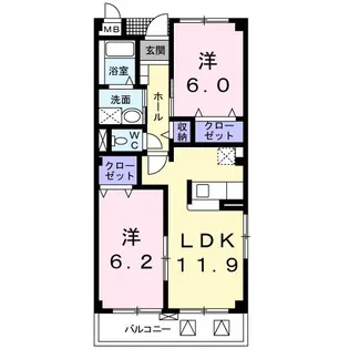 エトワール城東【2階】の間取り