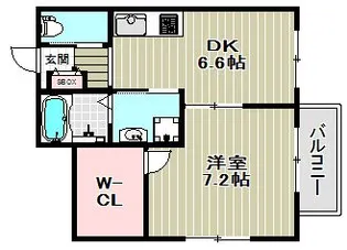 フェリシアパレス堺【3階】の間取り