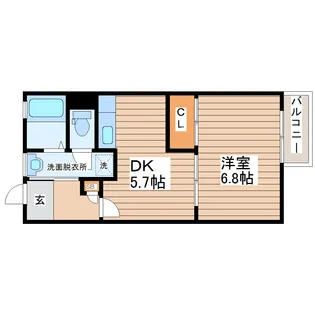 ウエストコートA【1階】の間取り