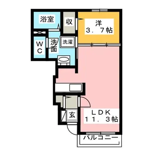 ソレアード【1階】の間取り